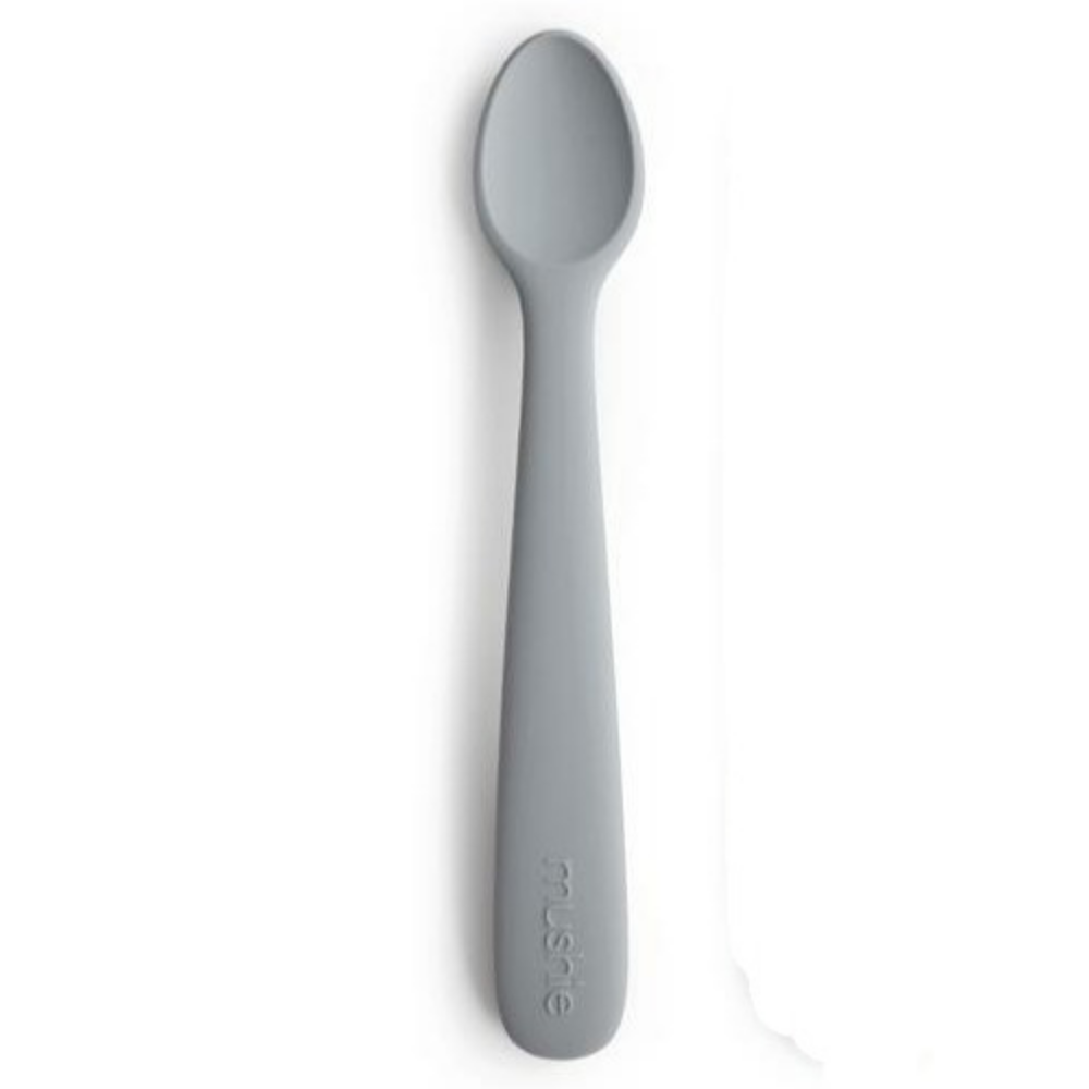 Silicone Feeding Spoons, Stone/Cloudy Mauve – Lily Valley Baby