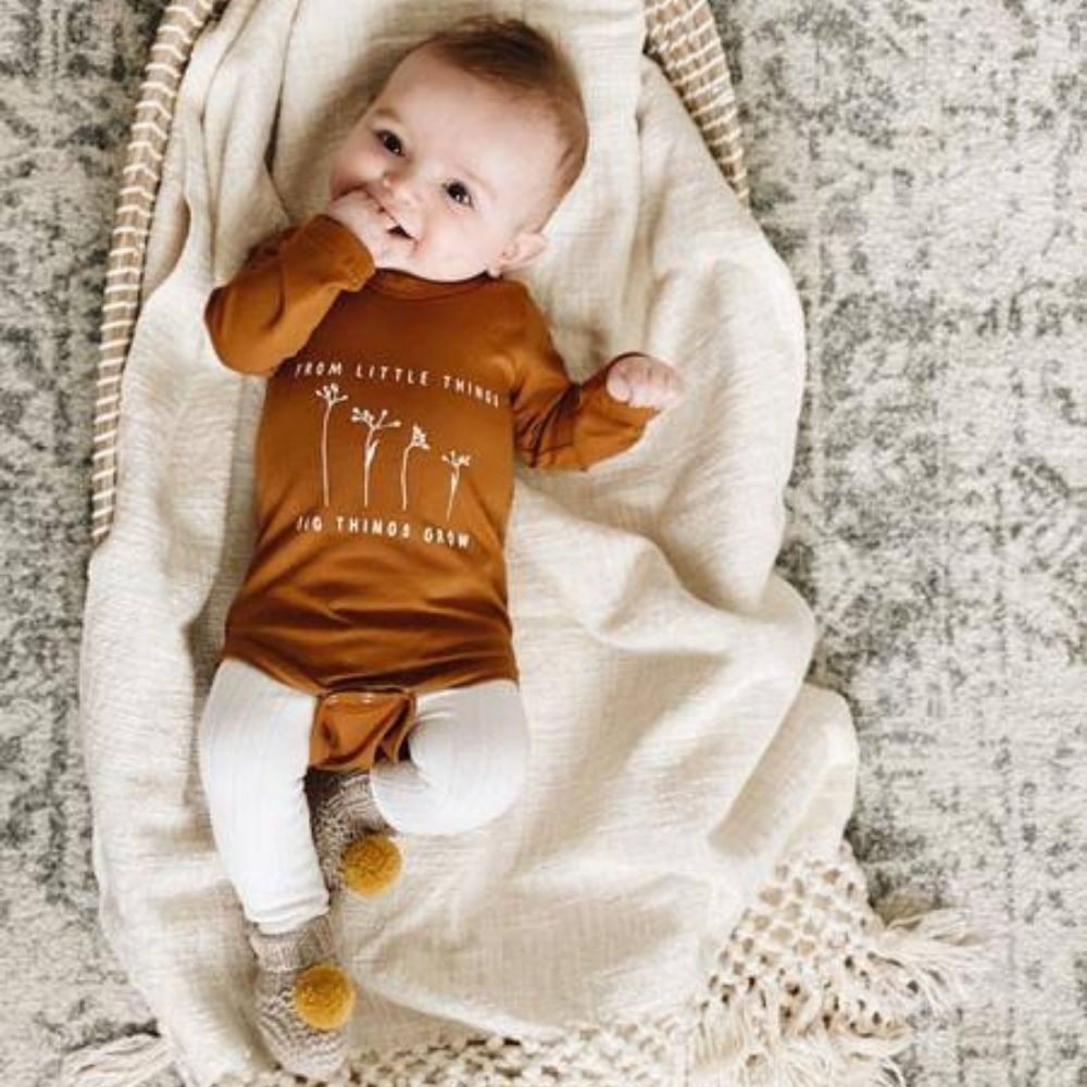 'From Little Things Big Things Grow' Baby Romper