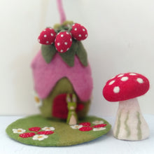Load image into Gallery viewer, Strawberry Fairy House and Fairy Peg Doll