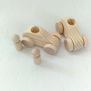 Wooden Car with Peg Doll