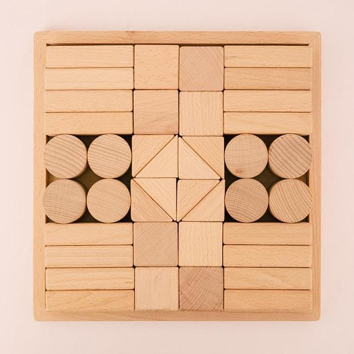 Kids Wooden Block Set- Core Four