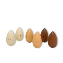 Load image into Gallery viewer, Natural wooden leaf people for little kids montessori play.