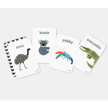 Load image into Gallery viewer, contents-of-aussie-animals-flash-card-pack