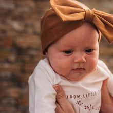 Load image into Gallery viewer, little-baby-girl-wearing-a-brown-headband