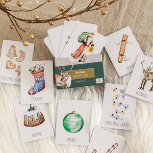cards-scattered-on-table-from-christmas-snap-card-game