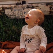 Load image into Gallery viewer, baby-boy-sitting-outside-laughing